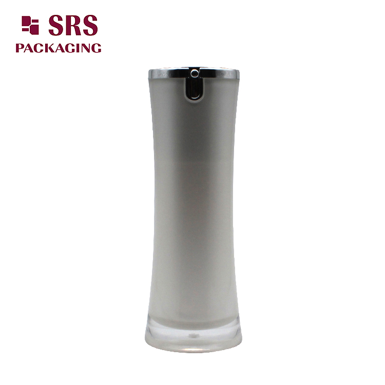 A093 acrylic round waist customized color skin care airless pump bottle