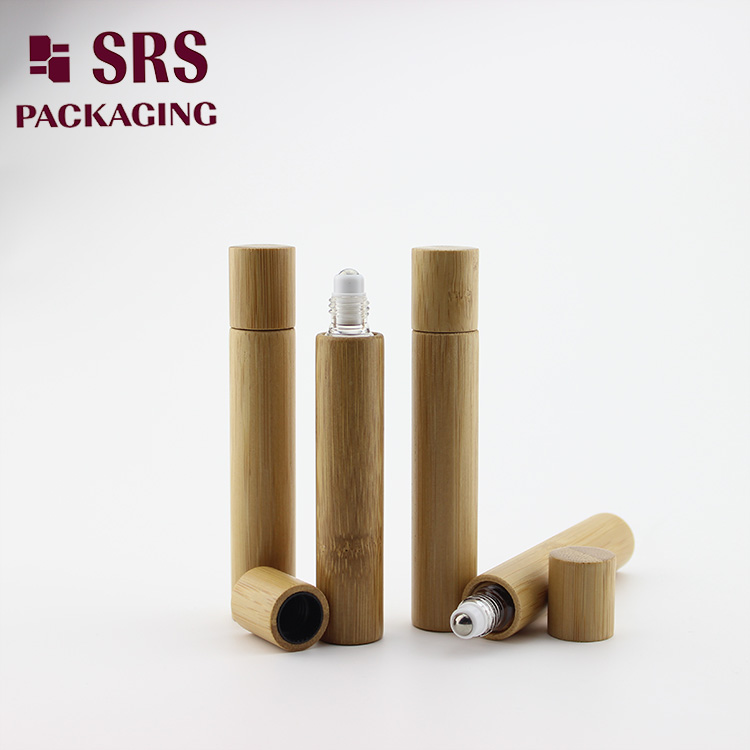 5ml 10ml 15ml bamboo glass roll-on bottle for perfume