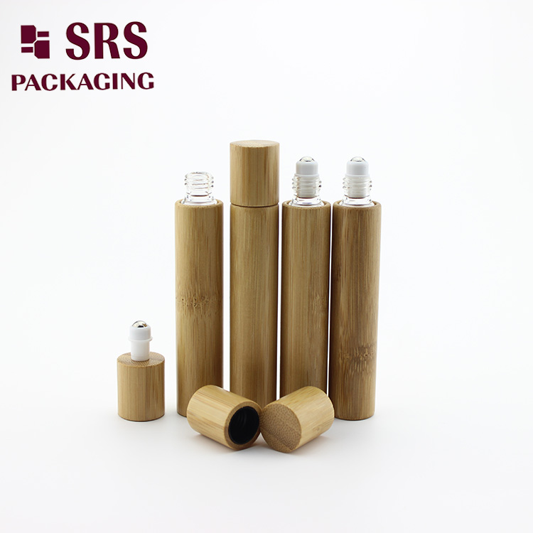 10ml bamboo glass roll-on bottle for perfume 100pcs