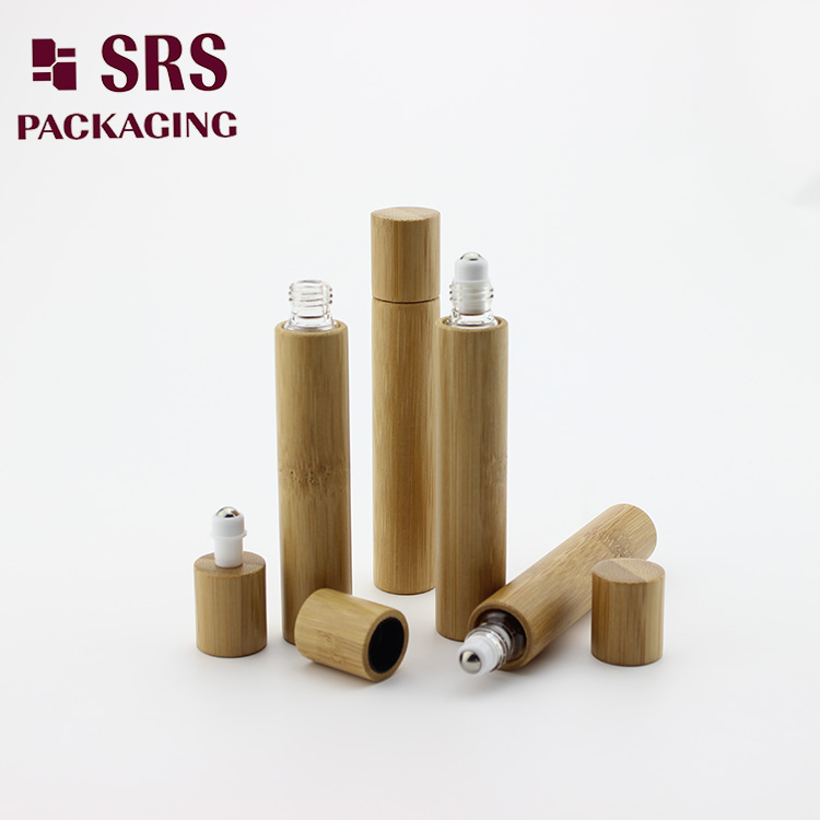 5ml 10ml 15ml bamboo glass roll-on bottle for perfume