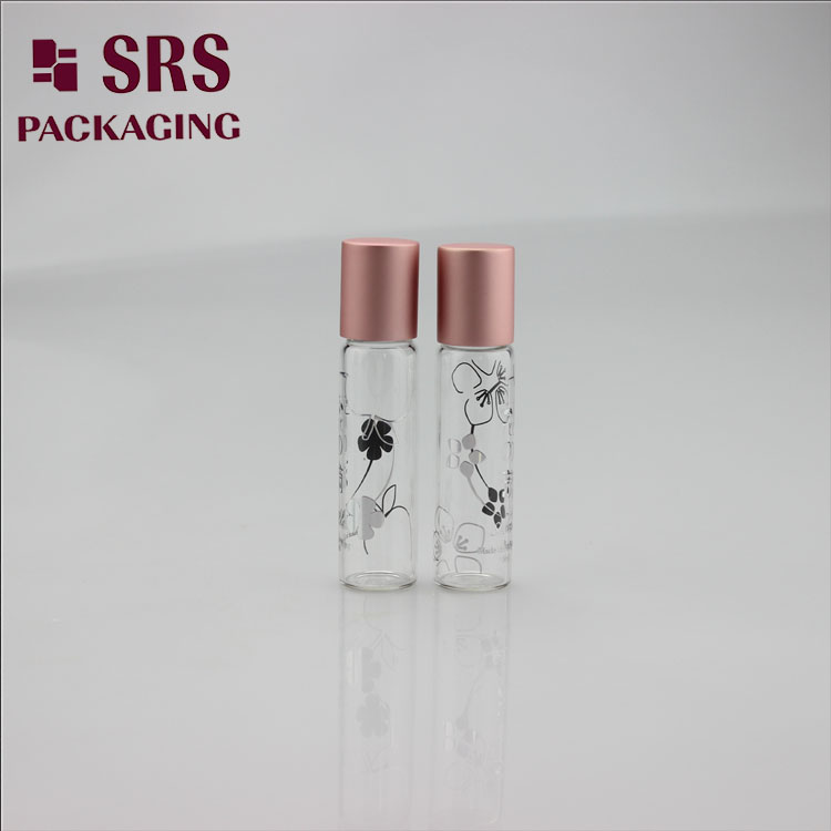 Clear 5ml Roll on Perfume Bottle with Silver Hotstamping