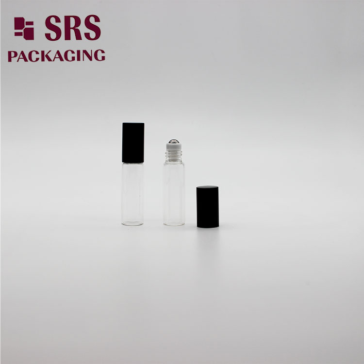 Roll on 5ml Sample Bottle with Black Aluminum Cap