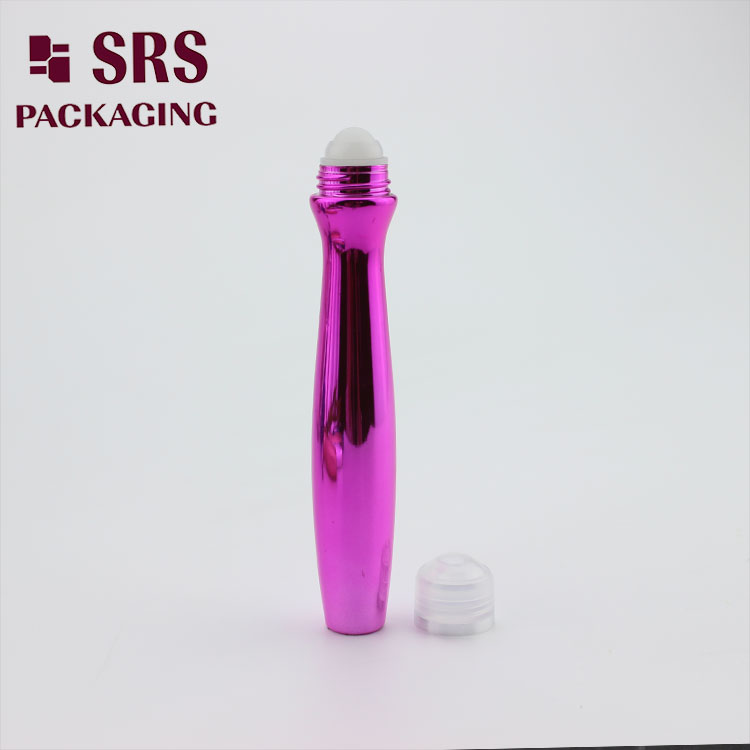 SRS8447 plastic special shape 15ml eye serum bottle roll on