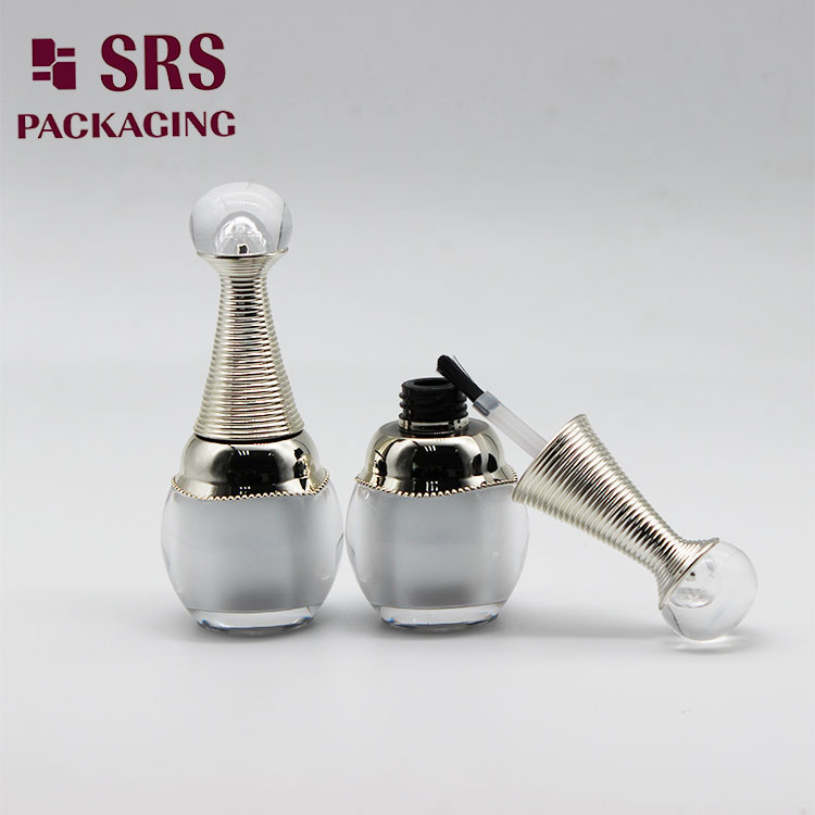 SRS Oval Acrylic Custom Color Empty Nail Polish Bottle 8ml