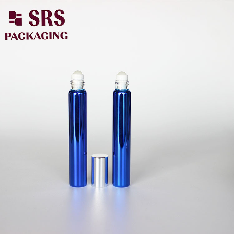Painted Frosted Blue Glass Roller glass Ball Bottle 10ml Perfume