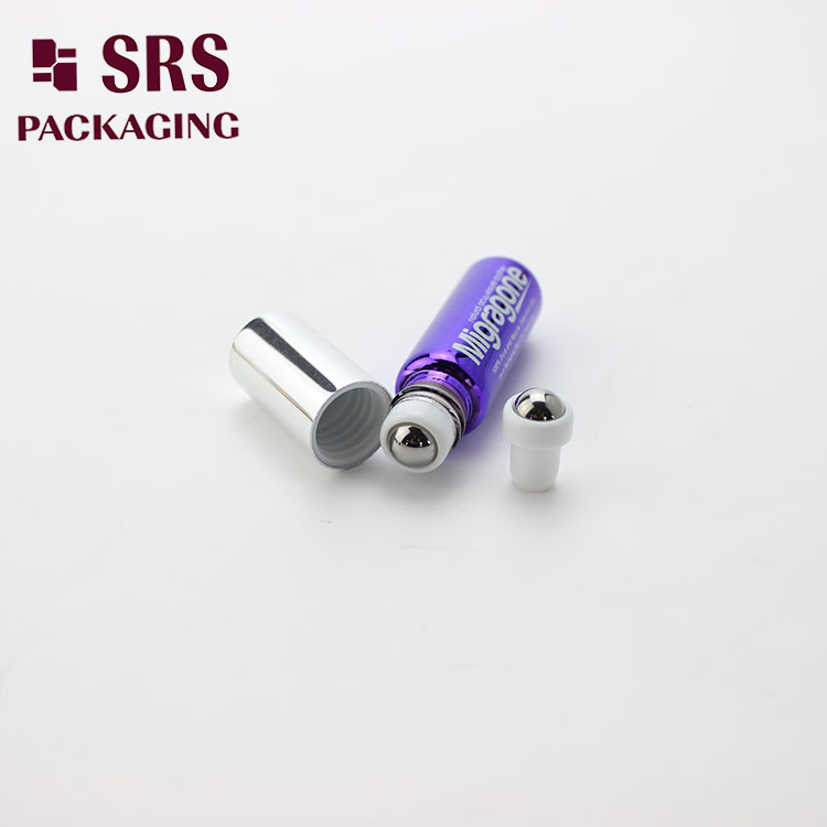 SRS Purple Color Mini Roll on 4ml Perfume Bottle Glass
