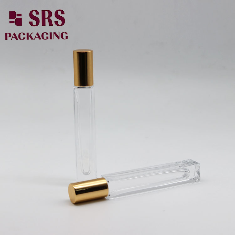 GB2-10ml thick wall square glass roller ball bottle 