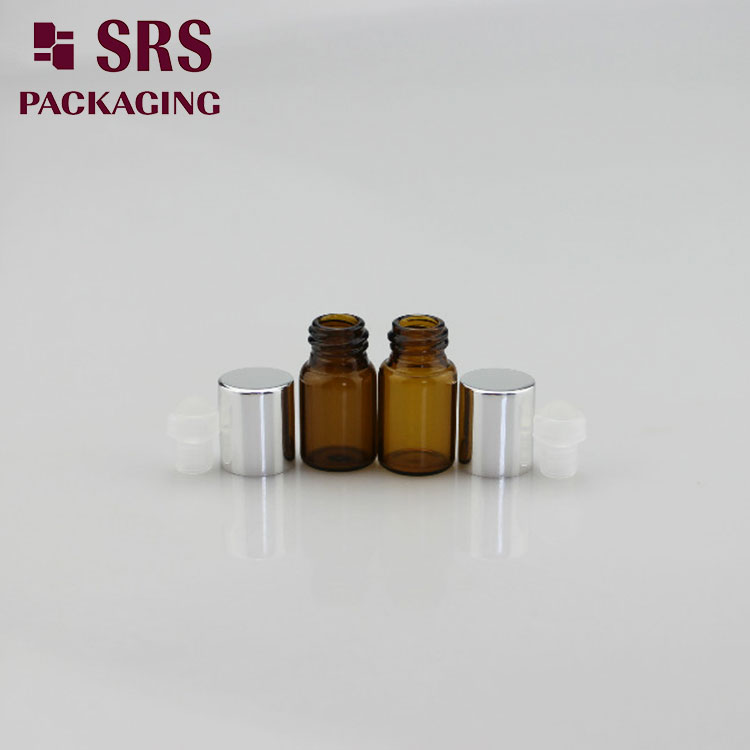 empty 2ml olive oil glass bottle sample with roller ball