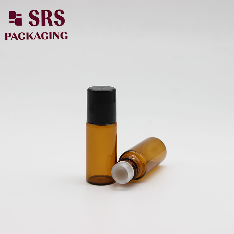 SRS Empty Mini Amber Color 3ml Glass Perfume Bottle