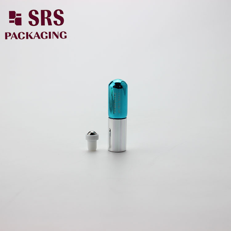 3ml Metalized Luxury Glass Perfume Oil Roller Ball Bottle