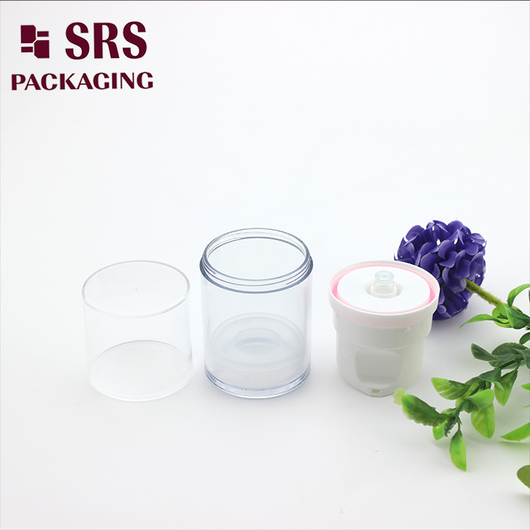 A0215 big airless bottle 50ml 120ml 180ml ice cream mask plastic clear packaging