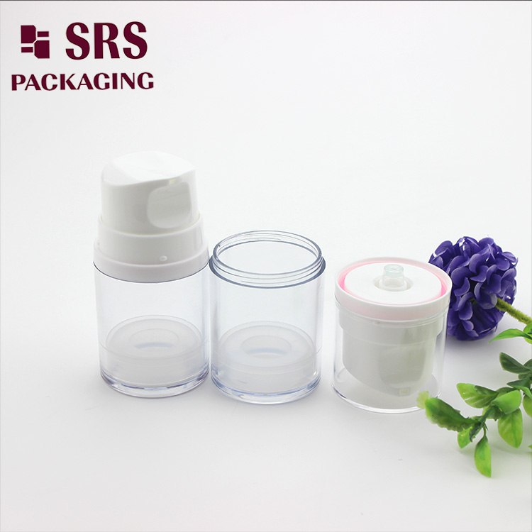 A0215 big airless bottle 50ml 120ml 180ml ice cream mask plastic clear packaging