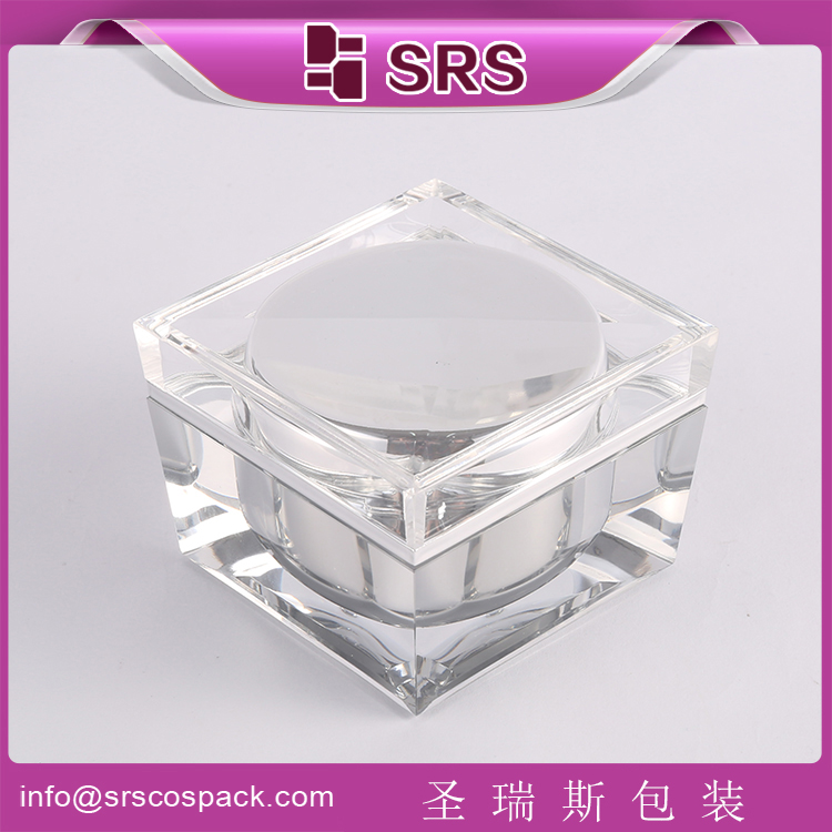 J055 square acrylic cream container