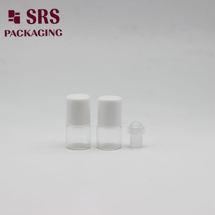 Empty Mini Clear Color 1ml Glass Bottle with Roll on Top