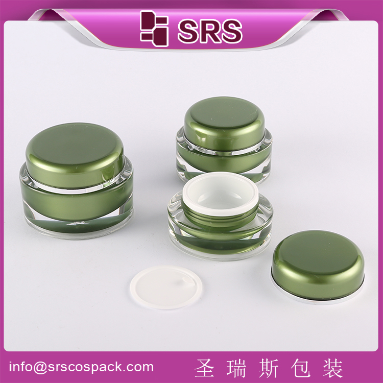 J040 Acrylic 15ml 30ml 50ml cosmetic oval shape cream jar