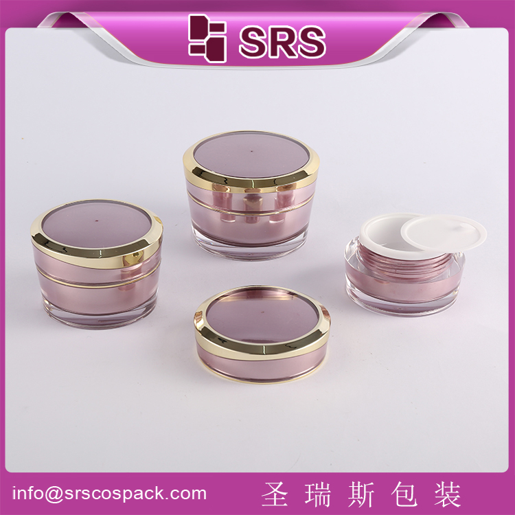 J031 Acrylic cosmetic packaging 5ml 15ml 30ml 50ml cone shape cream jar