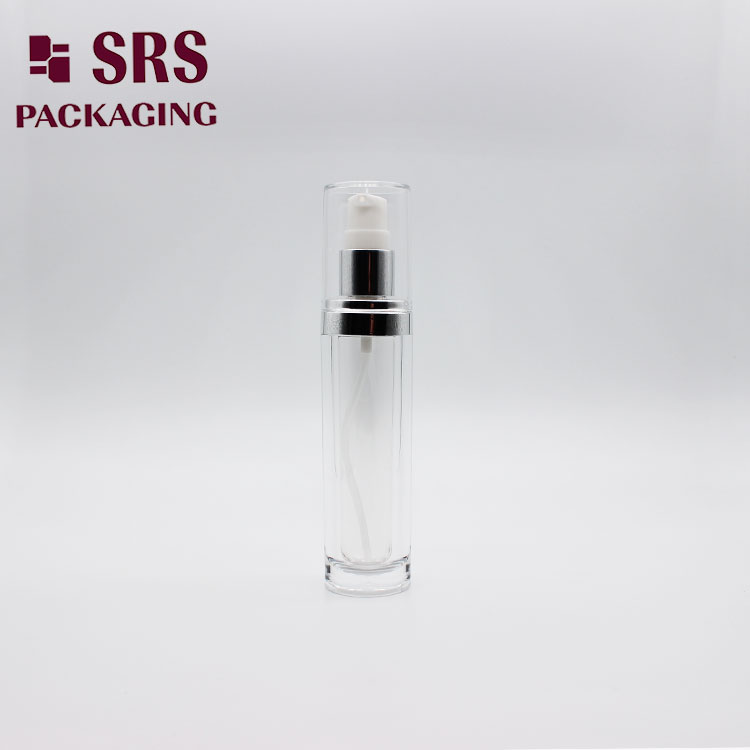 L040 oval shape 15ml 30ml 60ml 120ml acrylic pump lotion bottle