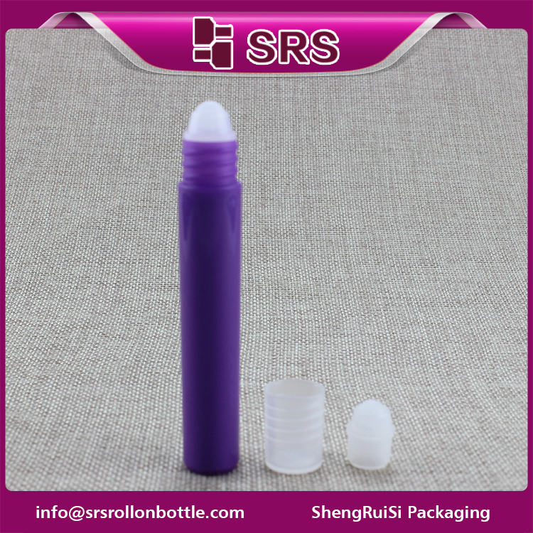 plastic cylinder shape empty 8ml roll bottle with roller