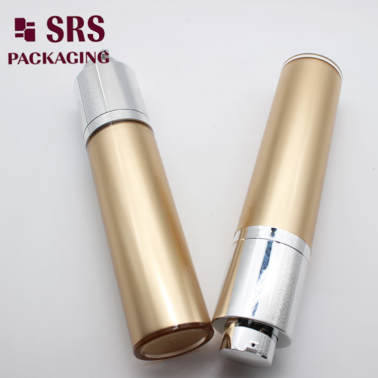 A020 SRS Empty Gold Color Cosmetic 50ml Airless Lotion Bottle