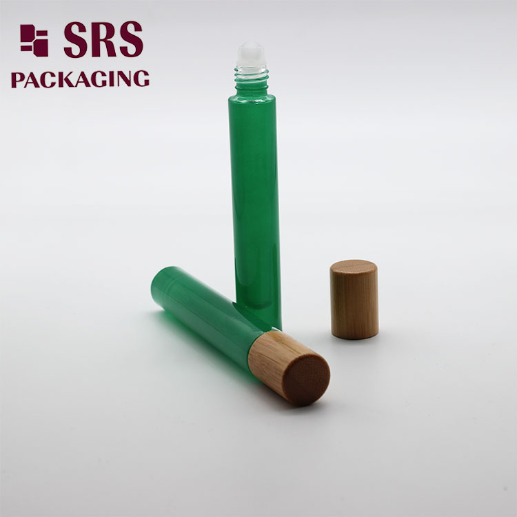 GB1-10ml SRS Empty Thick Wall 10ml Glass Roller Bottle with Bamboo Cap