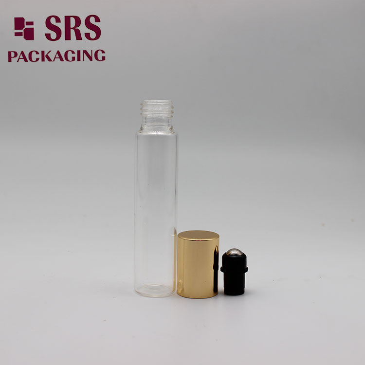 dia 17mm glass empty roller 10ml bottle with black holder