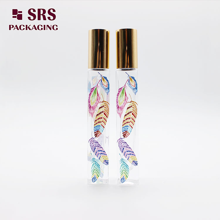 GB2-10ml SRS Cosmetic 3D color printing Roll on 10ml Perfume Oil Glass Bottle