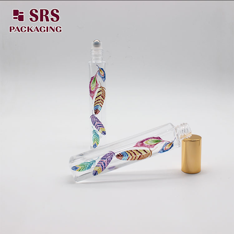 GB2-10ml SRS Cosmetic 3D color printing Roll on 10ml Perfume Oil Glass Bottle