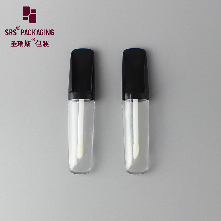 Private Label High Quality 7ml Cosmetics Plastic Special shape clear lip gloss tube 