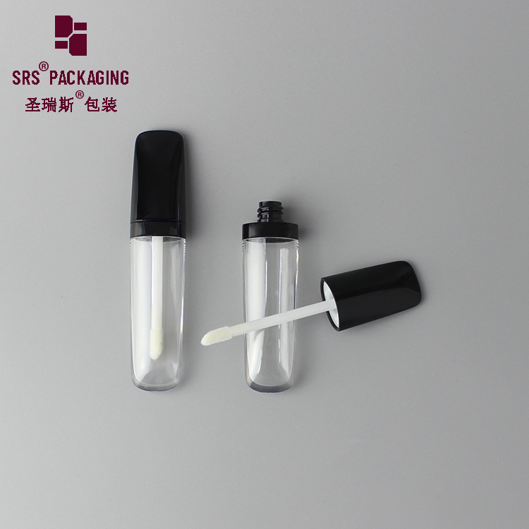 Private Label High Quality 7ml Cosmetics Plastic Special shape clear lip gloss tube 