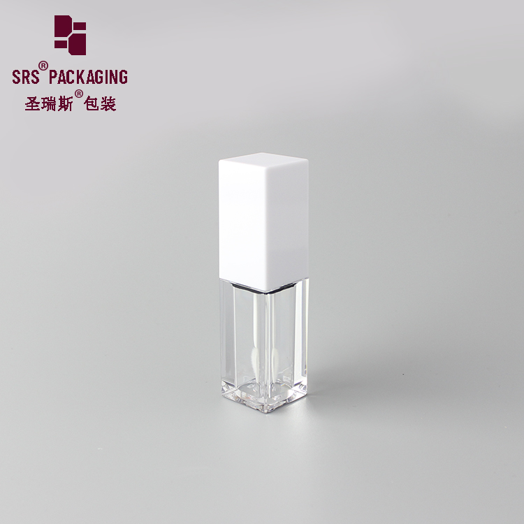 Square High Quality Cosmetics Empty 7ml Customized plastic lip gloss tube With Applicator 