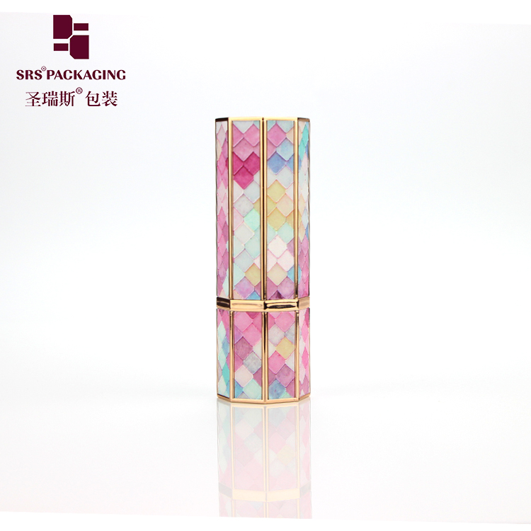 new arrival high quality competitive price polygon shape colorful 12.1mm fresh active lipstick tube
