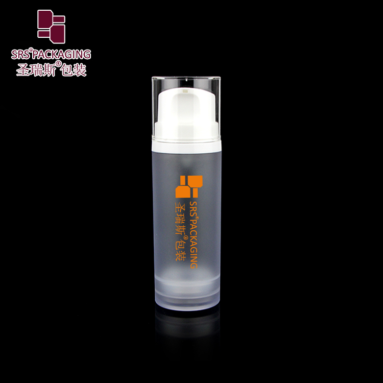 wholesale empty plastic airless pump bottle 50ml 120ml 180ml matte frosted finish cosmetic packaging bottle