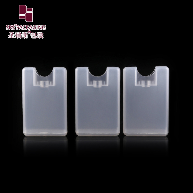 Custom 20ml Portable Small Plastic Travel Bottles And Containers card shape Spray Bottle