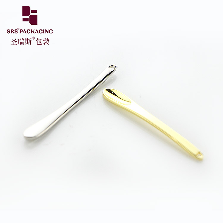 wholesale customization color zinc alloy cream gold cosmetic spoon