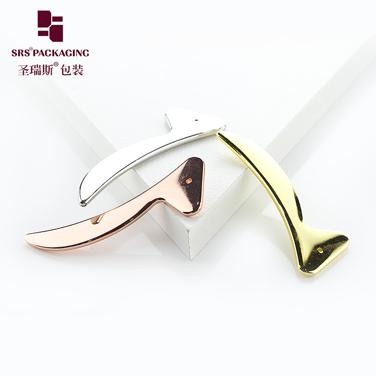 special shape cosmetic wholesale shiny gold silver make up spatula