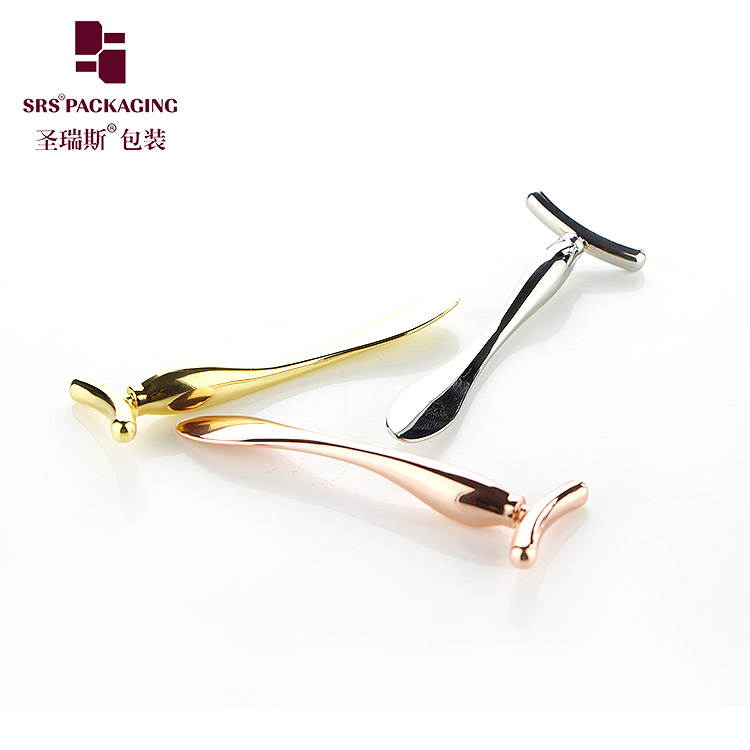 special shape cosmetic wholesale shiny gold silver make up spatula