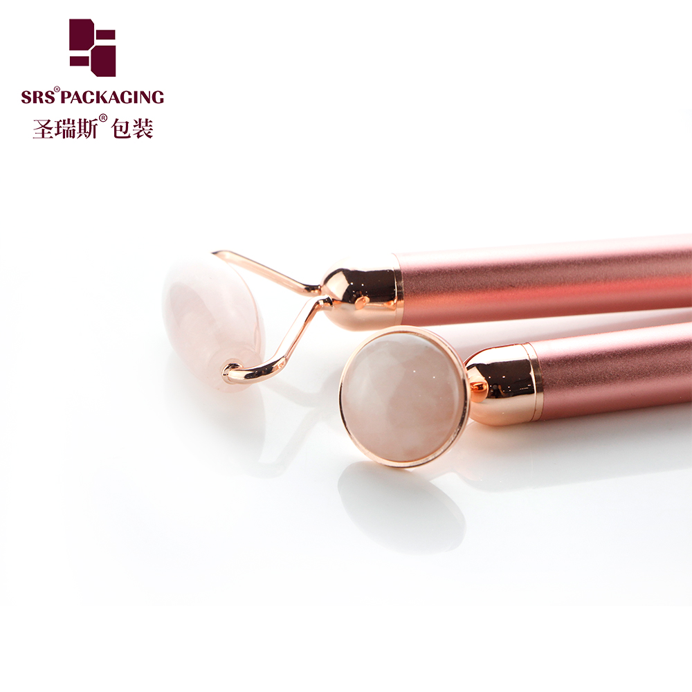 2020 hot sale rose gold face lift massage tool with luxurious jade roller massage roller ready to ship