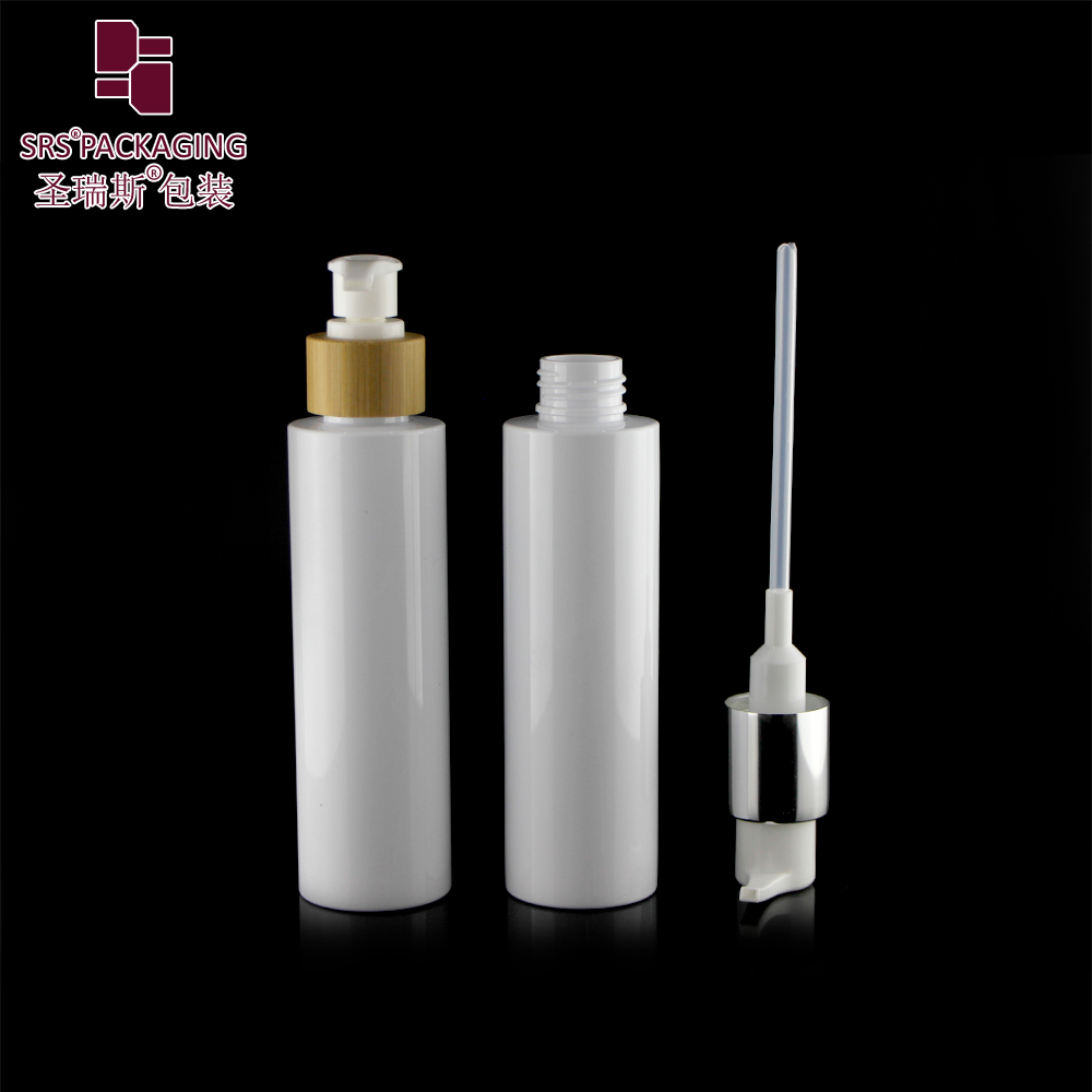 Wholesale custom pet plastic lotion pump bottle eco-friendly cosmetic packaging 150ml