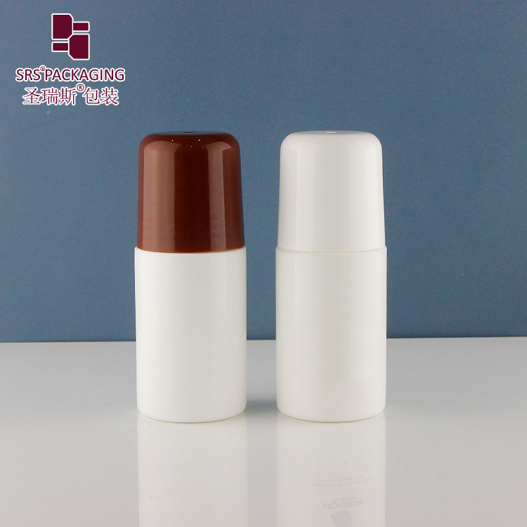 Wholesale cosmetic packaging 60ml PP material empty roll on deodorant bottles
