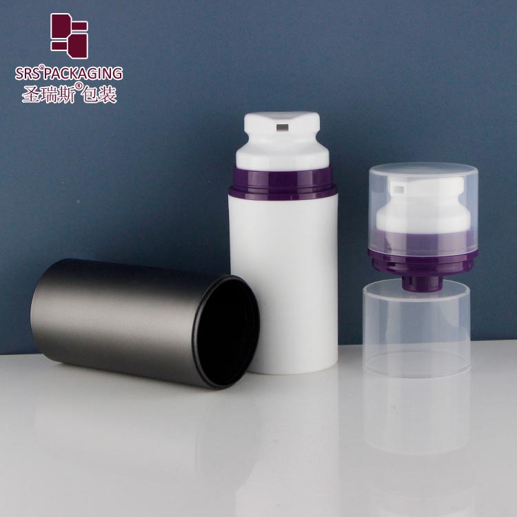 Round Shape PP PCR Custom Color Empty Lotion 150 ml Airless Pump Bottle