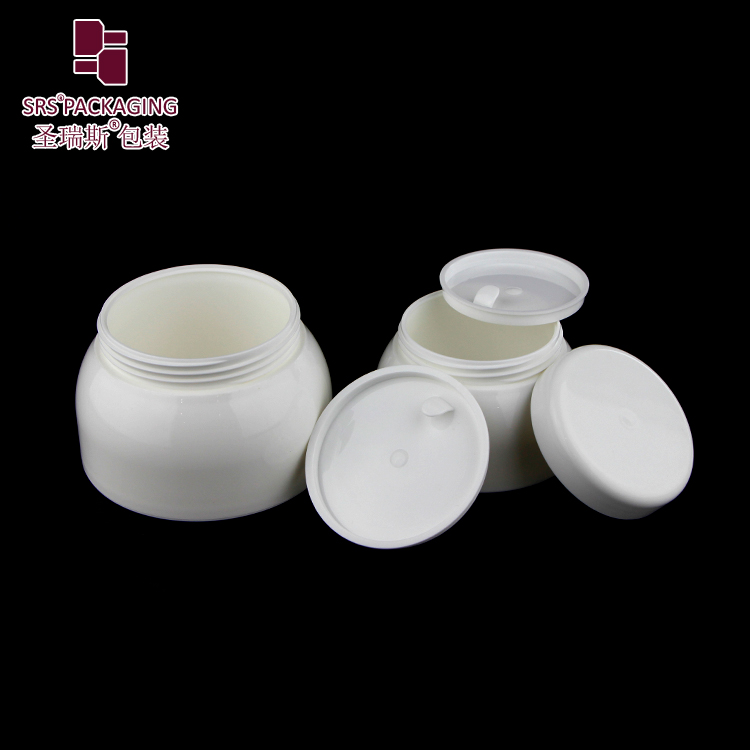 hot sale empty cosmetic cream hair / gel / bath salt container 50ml 100ml cone shape PP plastic jar 