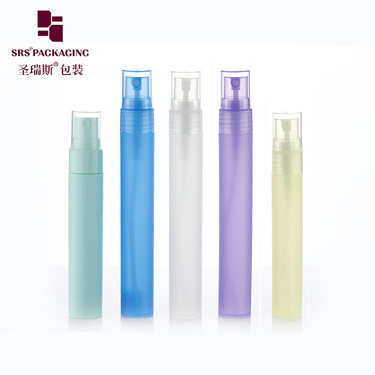 Pink color 5ml 8ml 9ml 10ml girl perfume recycled refillable PP plastic spray bottles