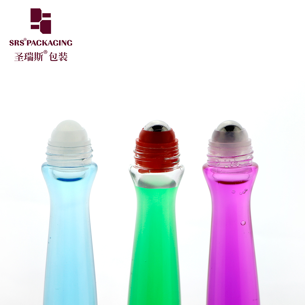 Transparent PETG Empty Plastic Eye Serum Cosmetic 15 ml Roll On Bottle
