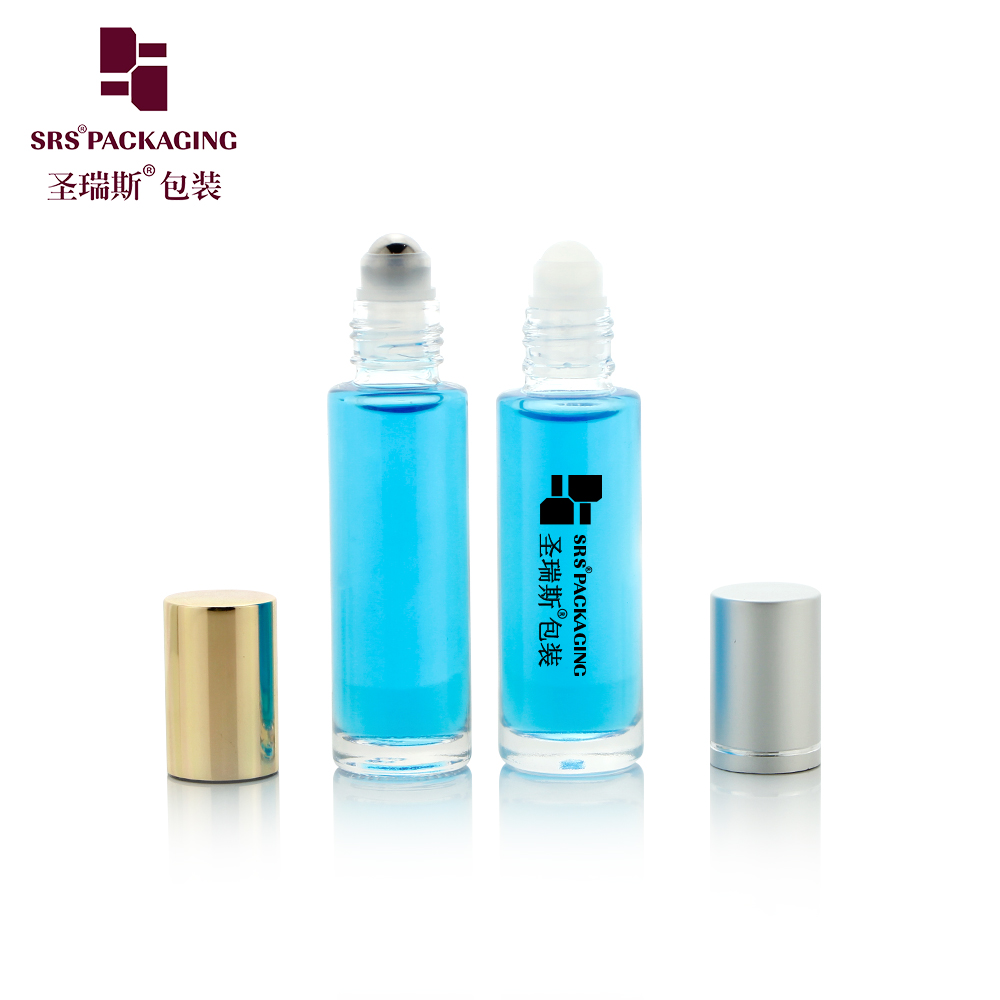 New Style Glass Roll On Bottles 15ml Bamboo Cap Roll On Container For Essential Oil 