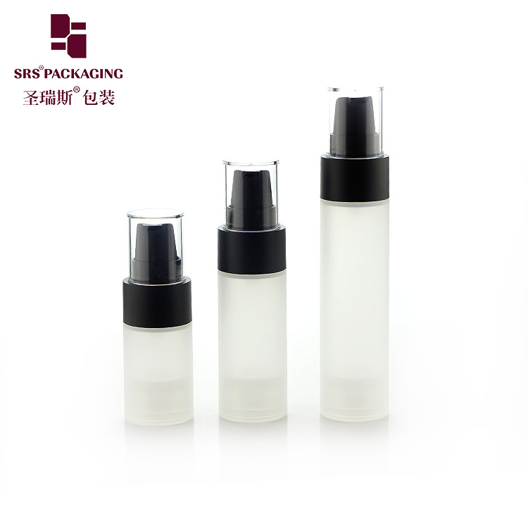 A0229 Pearl White Luxury Plastic Cosmetic Hair Serum 30ml Bottle Pump Airless