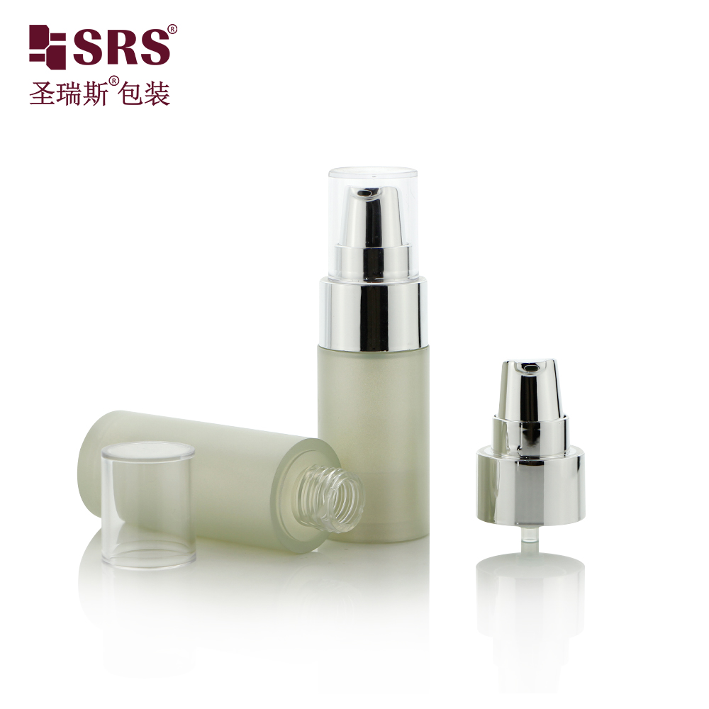A0229 Pearl White Luxury Plastic Cosmetic Hair Serum 30ml Bottle Pump Airless