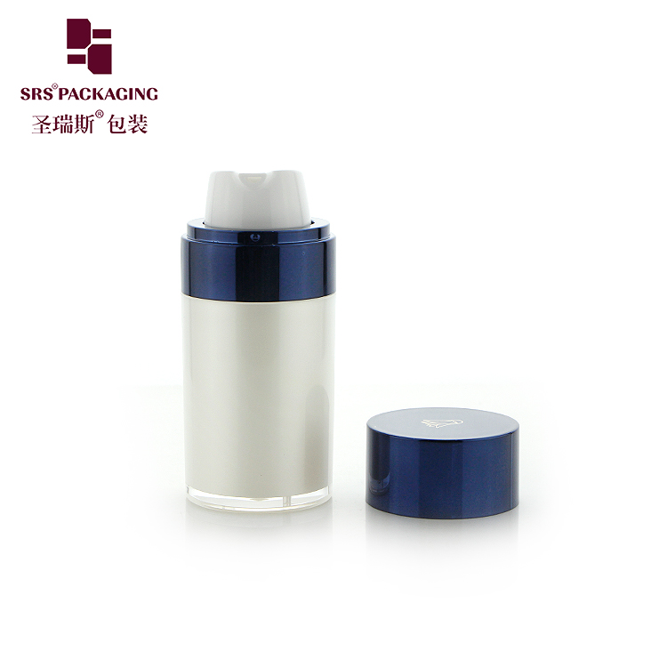 30ml 50ml white cream essence serum packaging bottle custom color cosmetic airless pump bottle
