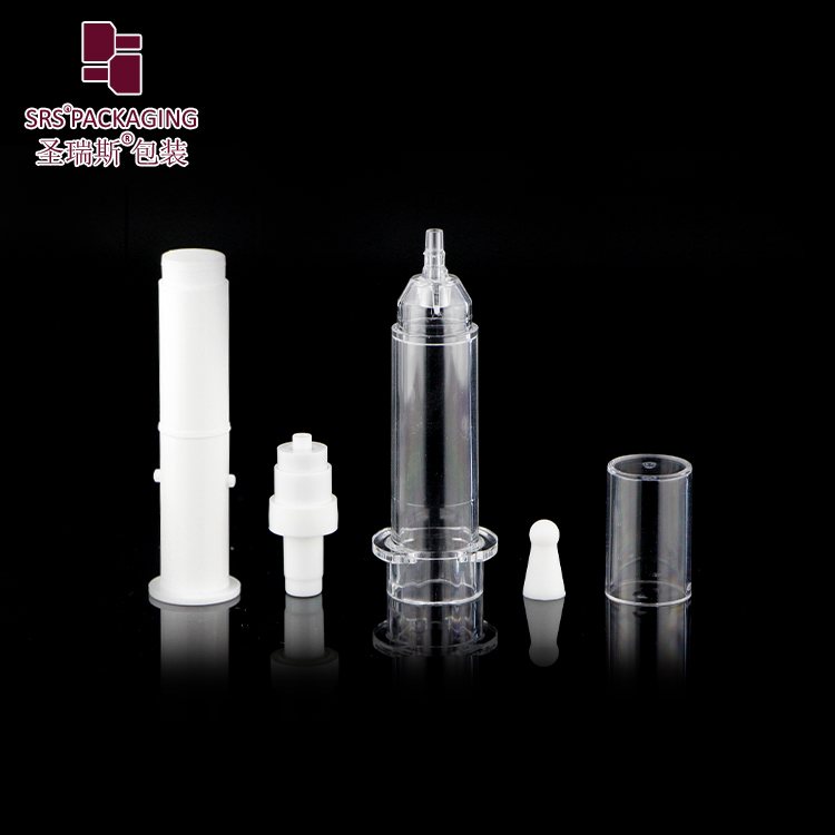 AY001 Manufacturer 5ml 10ml 20ml high-end cosmetic plastic airless syringe bottle