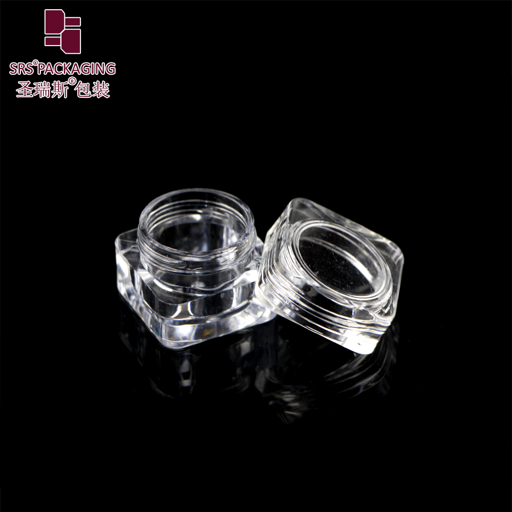 AS Wholesale empty 5gram transparent cosmetic nail polish AS plastic small jar