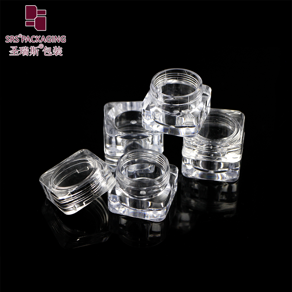 AS Wholesale empty 5gram transparent cosmetic nail polish AS plastic small jar